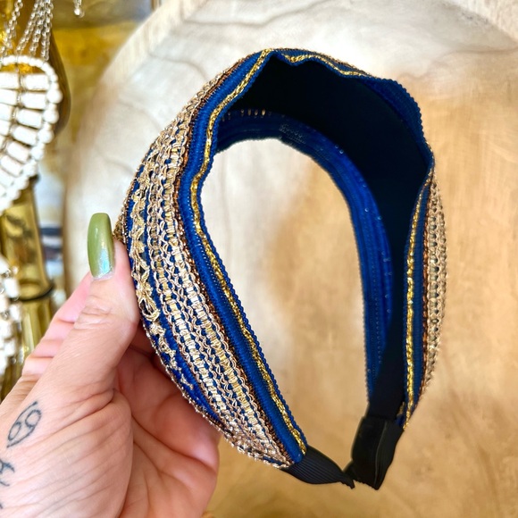 New! The “Fairycore” Flat Glitzy Woven Statement Headband - Picture 5 of 7